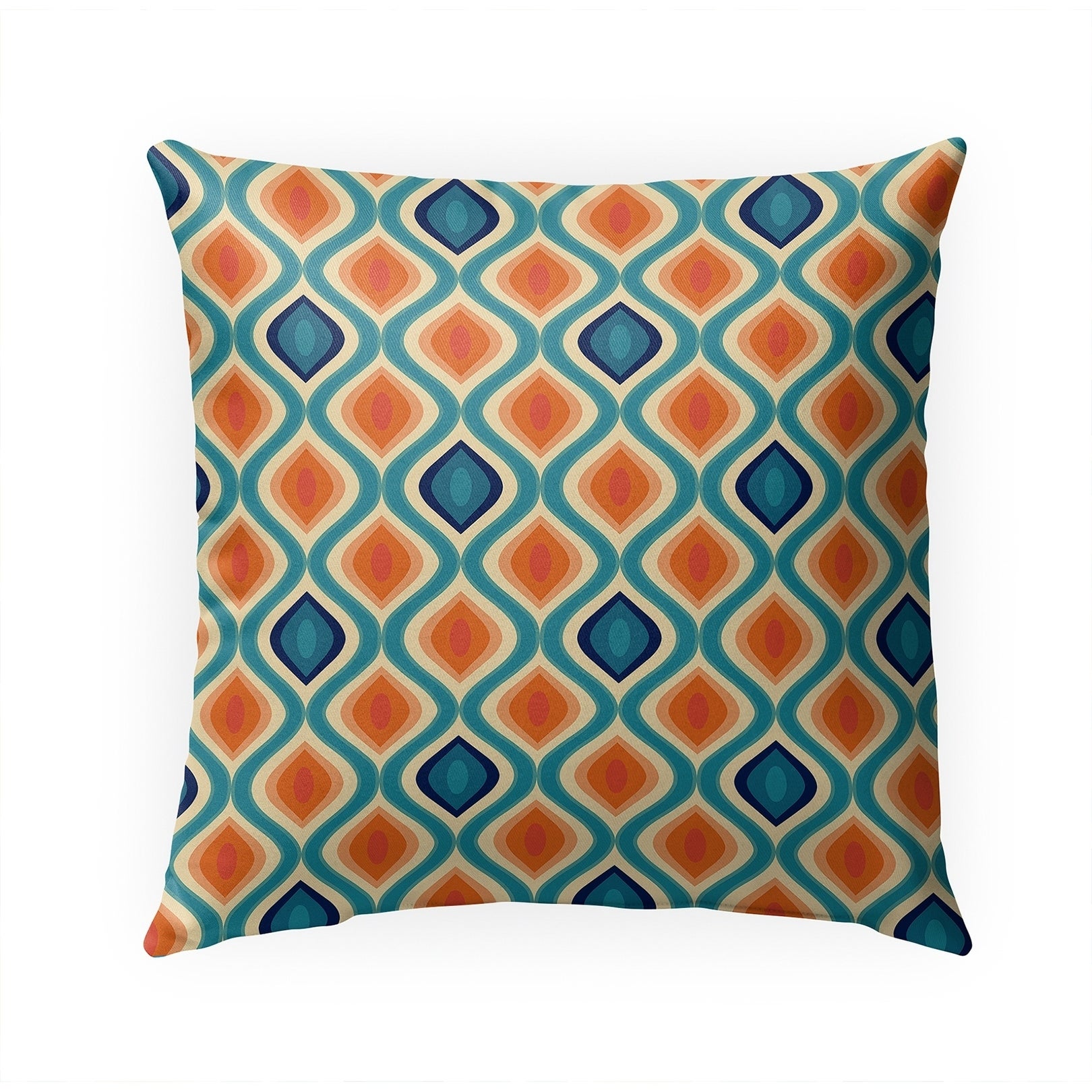 YE ORANGE AND BLUE Indoor|Outdoor Pillow By Kavka Designs - 18X18