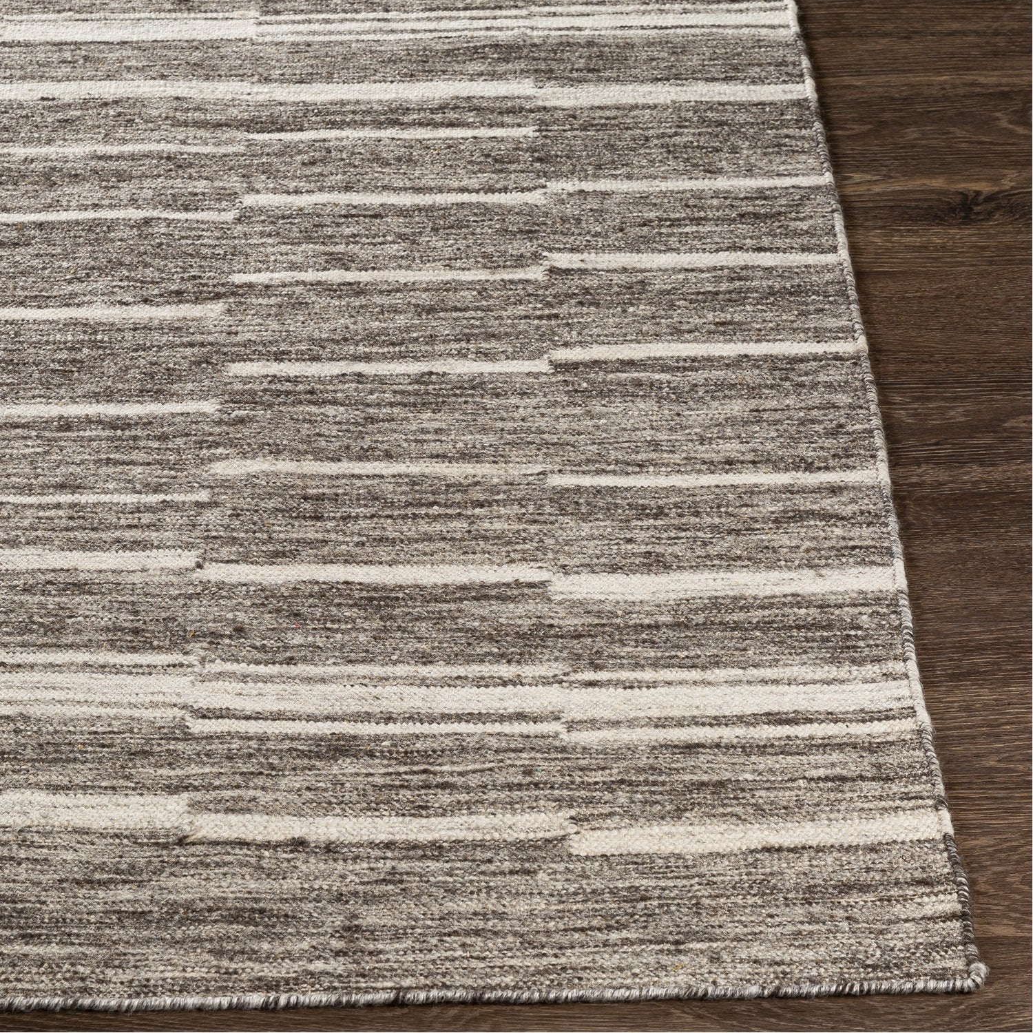 Tamaris Hand Woven Rug in Charcoal, Cream, Medium Gray, Light Gray