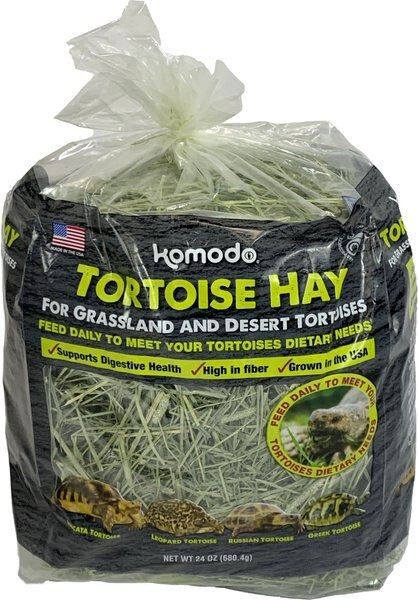 Komodo Tortoise Hay Reptile Food， 24-oz bag