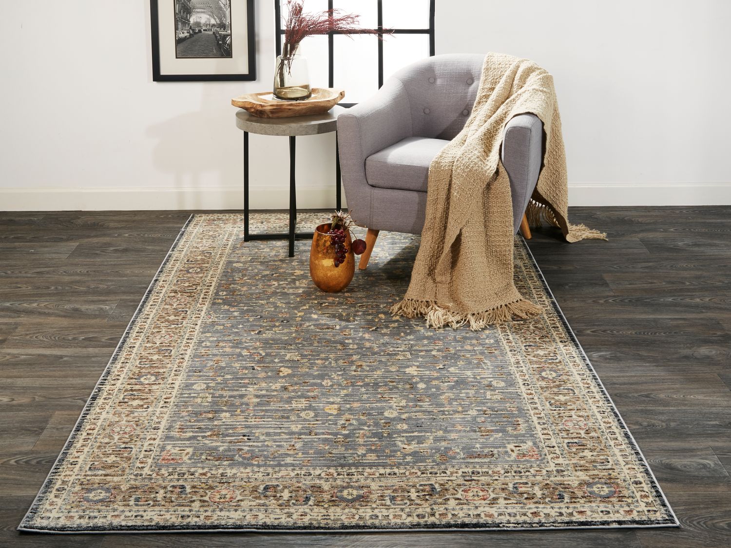 Huron Tan and Gray Rug by BD Fine