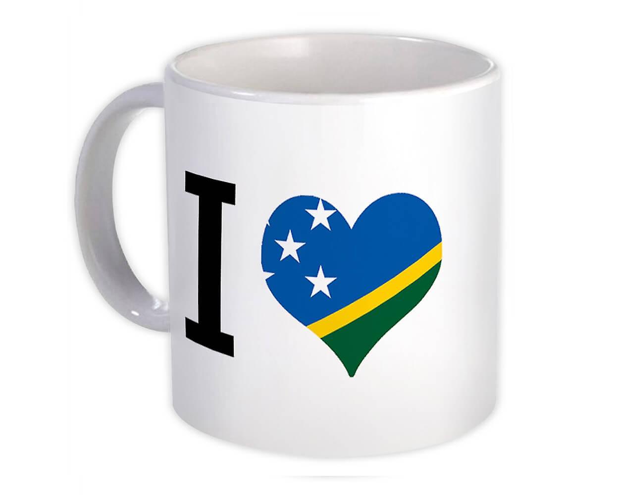 Gift Mug: I Love Solomon Islands Flag