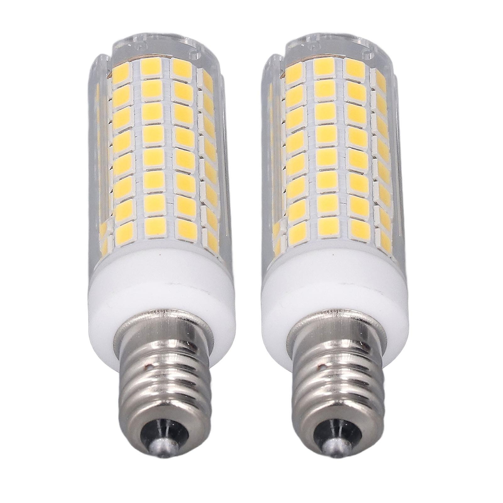 2 PCS LED Corn Bulb 102 LEDs 10W Dimmable PC Ceramic Energy Saving E12 Bulb for Home Lighting AC 100 to 120V Natural Light