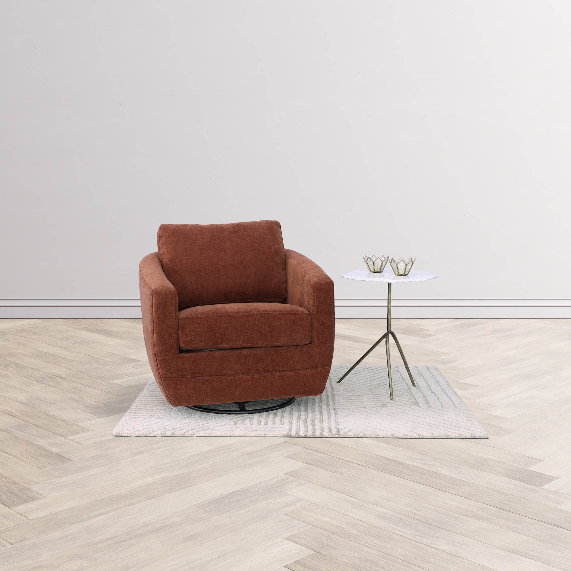 Baltimo Swivel Glider - Deep Rust