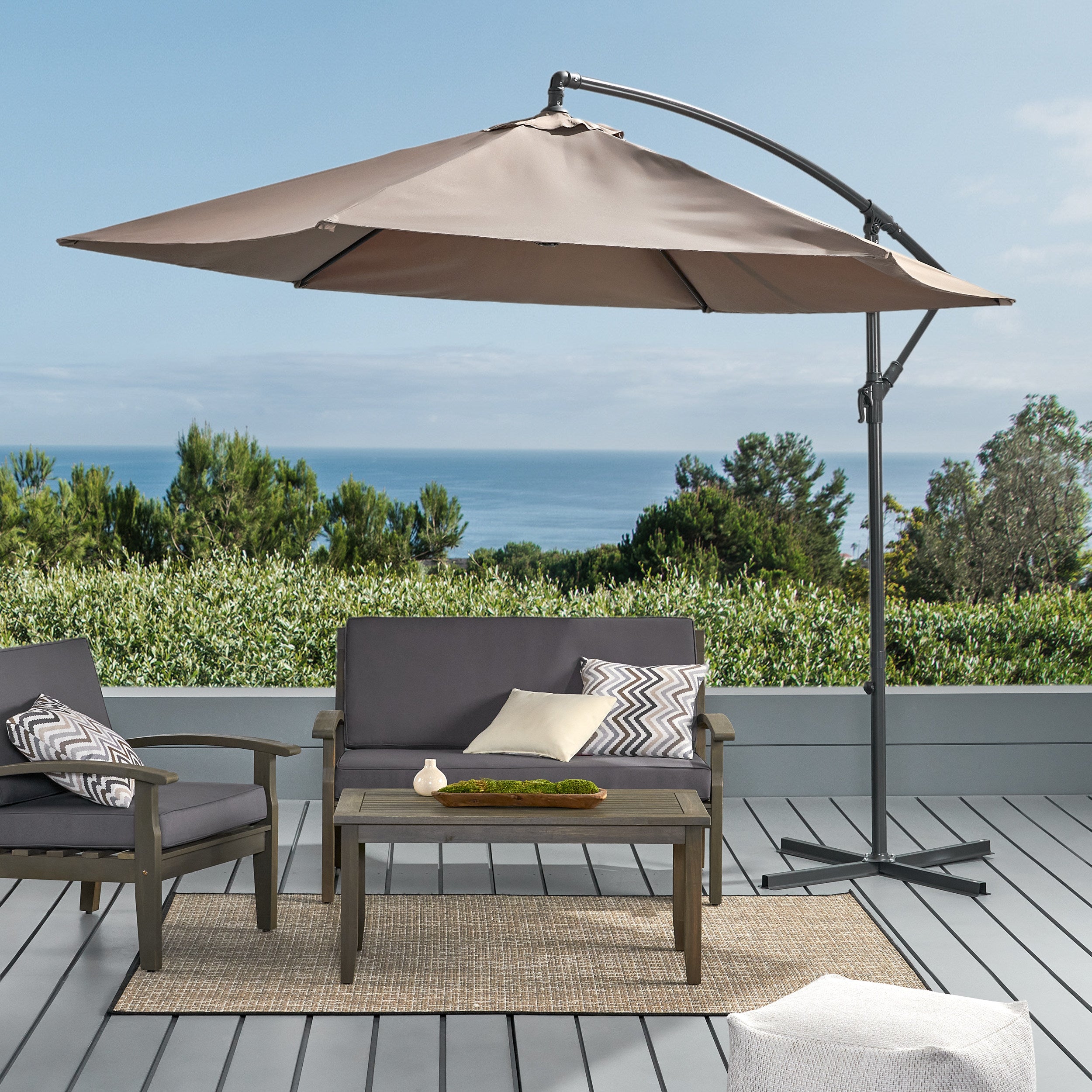 Acosta Outdoor Cantilever Patio Canopy Waterproof Umbrella