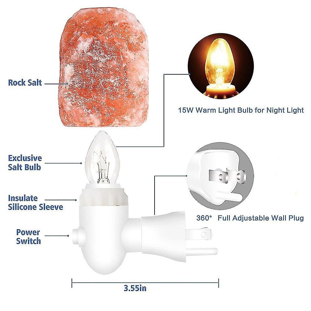 Mini Himalayan Salt Night Light Wall Lamp Bedroom Bedroom Home Decoration Novelty Lighting For Air Purifying Us Eu Uk Au Plug