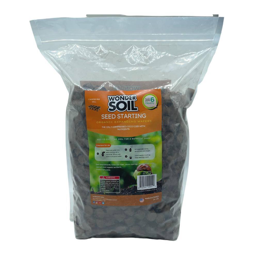 WONDER SOIL 1000 Premium Organic Expanding Coco Coir Seed Starting Soil Wafers WSST-1000