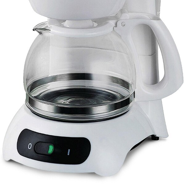 4 Cup Coffee Maker in White