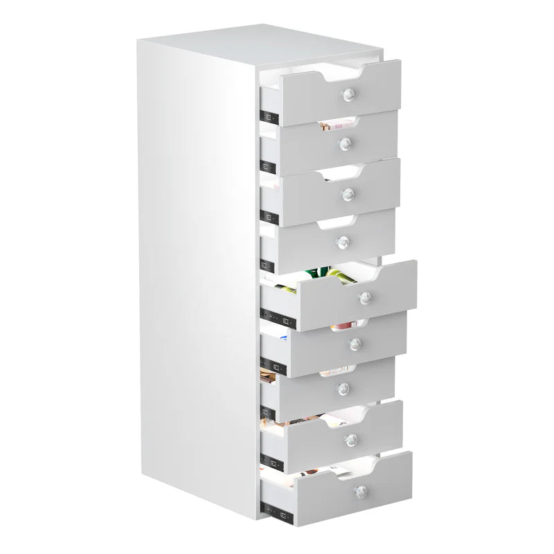 9-Drawer Makeup Vanity Storage Unit  VNT-9DRAWER-WHT