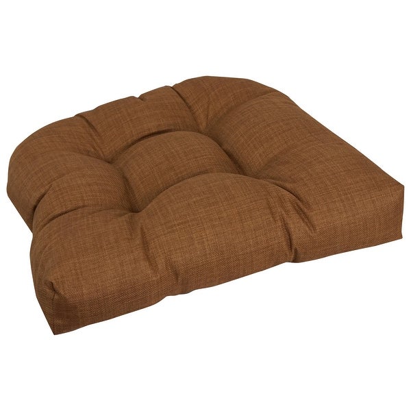 19-inch Rounded Back Tufted Indoor/Outdoor Chair Cushion