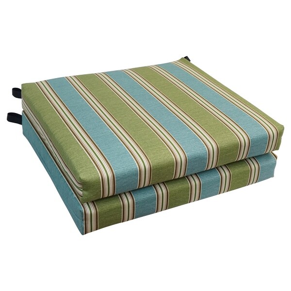 20-inch by 19-inch Patterned Outdoor Chair Cushions (Set of 2)