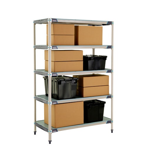 Metro 5X317HX3 MetroMax i 5-Tier Starter Unit with Solid Bottom Shelf， 18