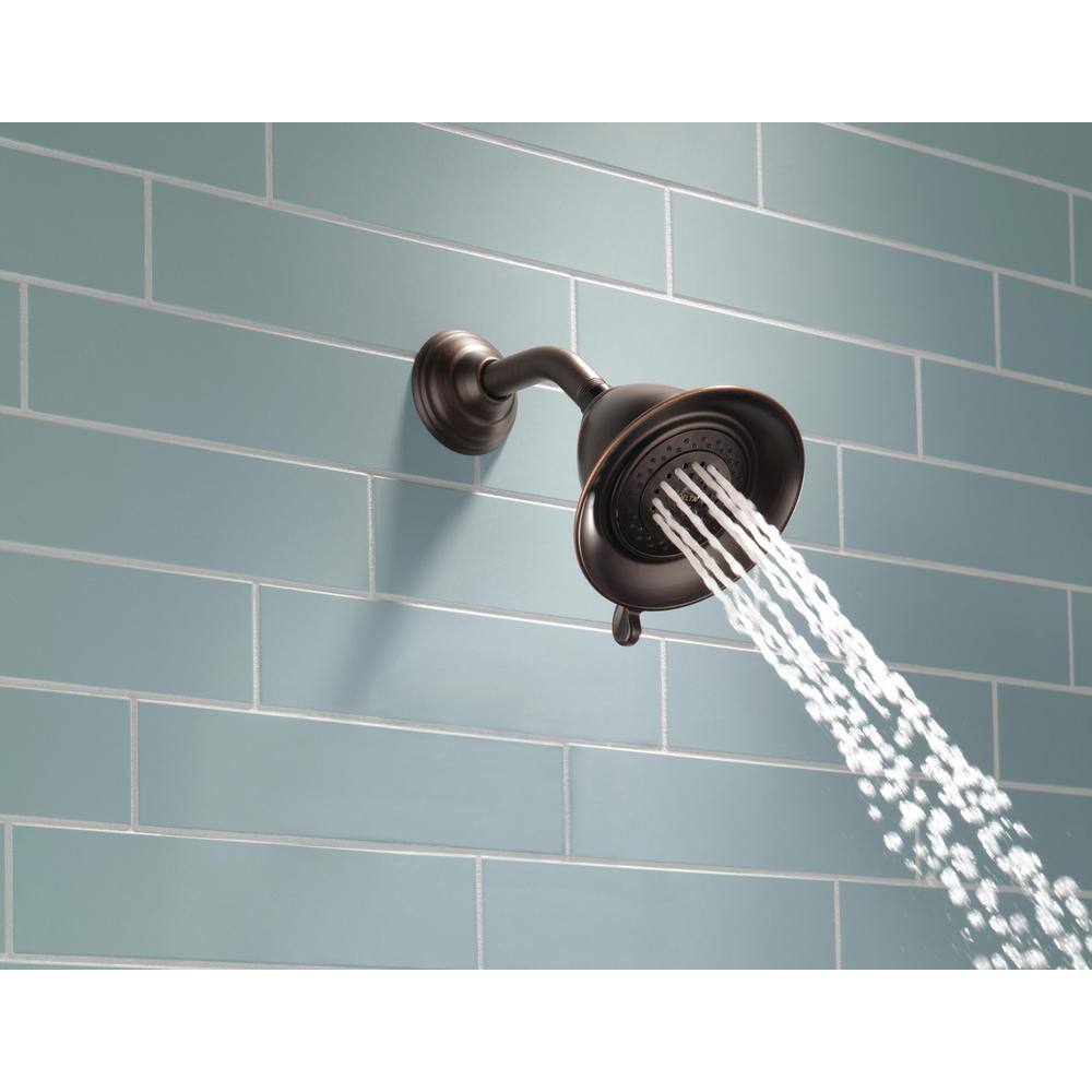 Delta Victorian 3-Spray Patterns 2.50 GPM 5.71 in. Wall Mount Fixed Shower Head in Venetian Bronze RP34355RB