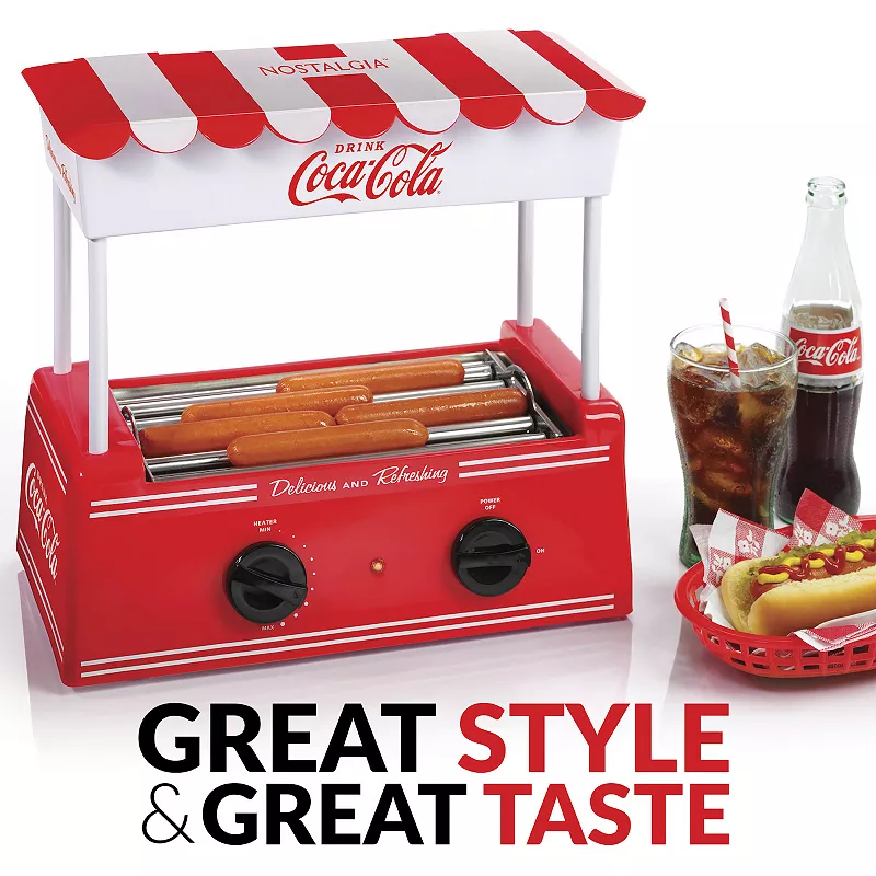 Nostalgia Electrics Coca-Cola Hot Dog Roller and Bun Warmer