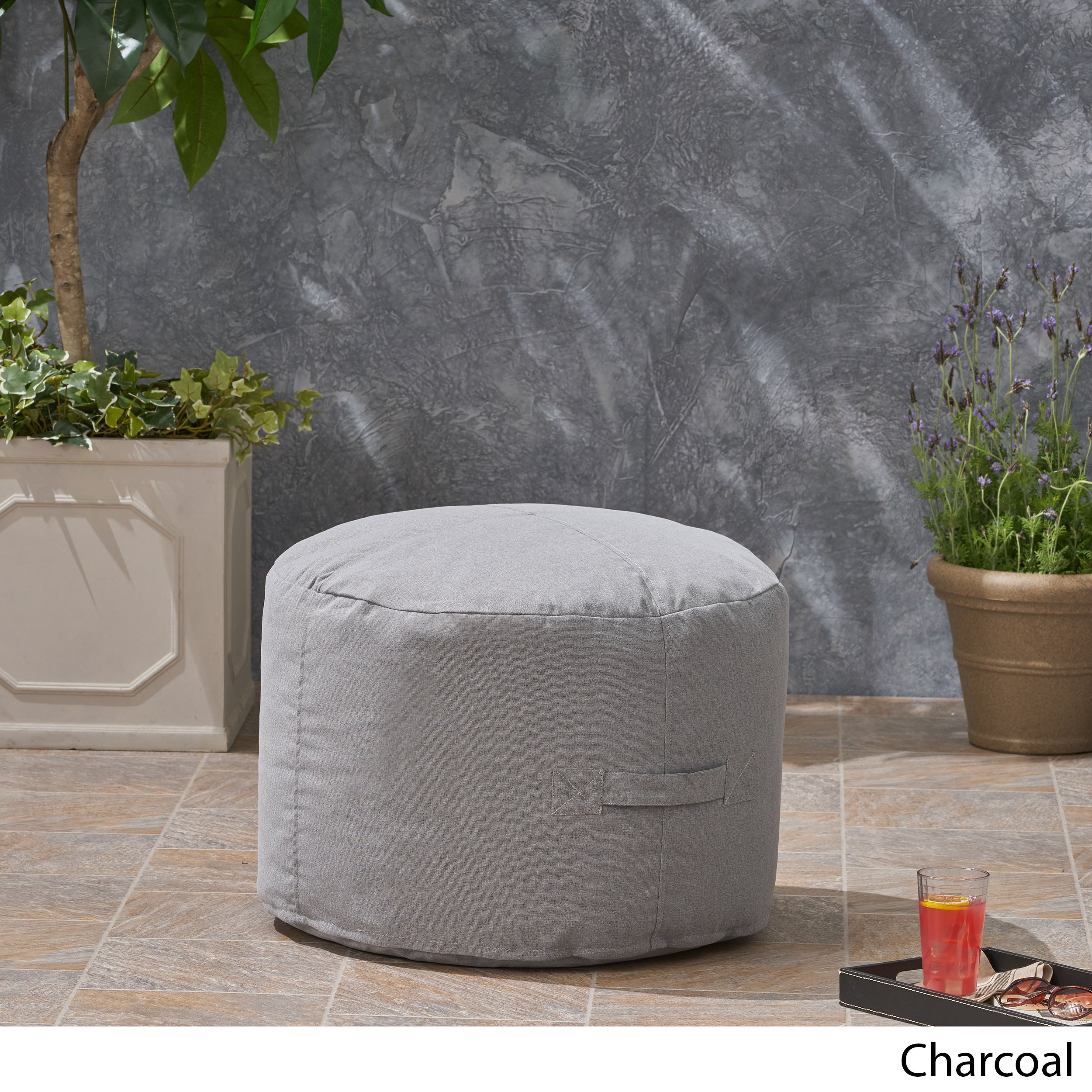 Riley Cay Outdoor Water Resistant 2 Ottoman Pouf