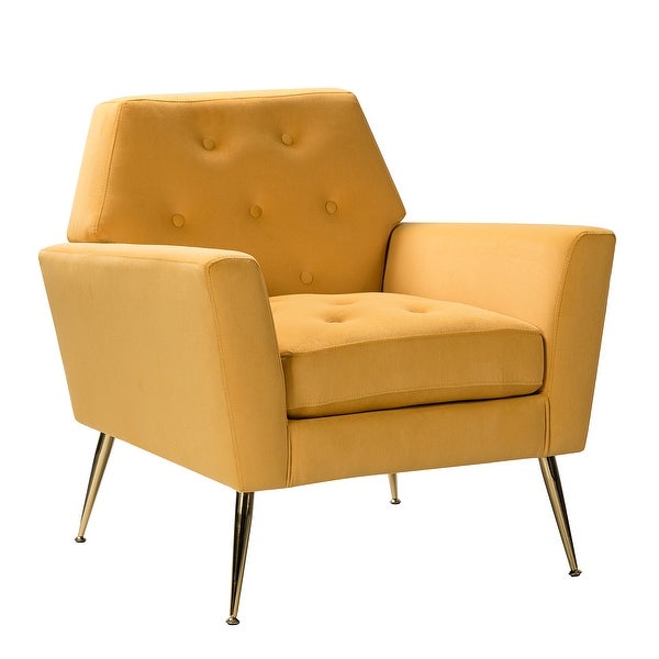 Lilia Contemporary Upholstered Armchair with Tufted Back by HULALA HOME