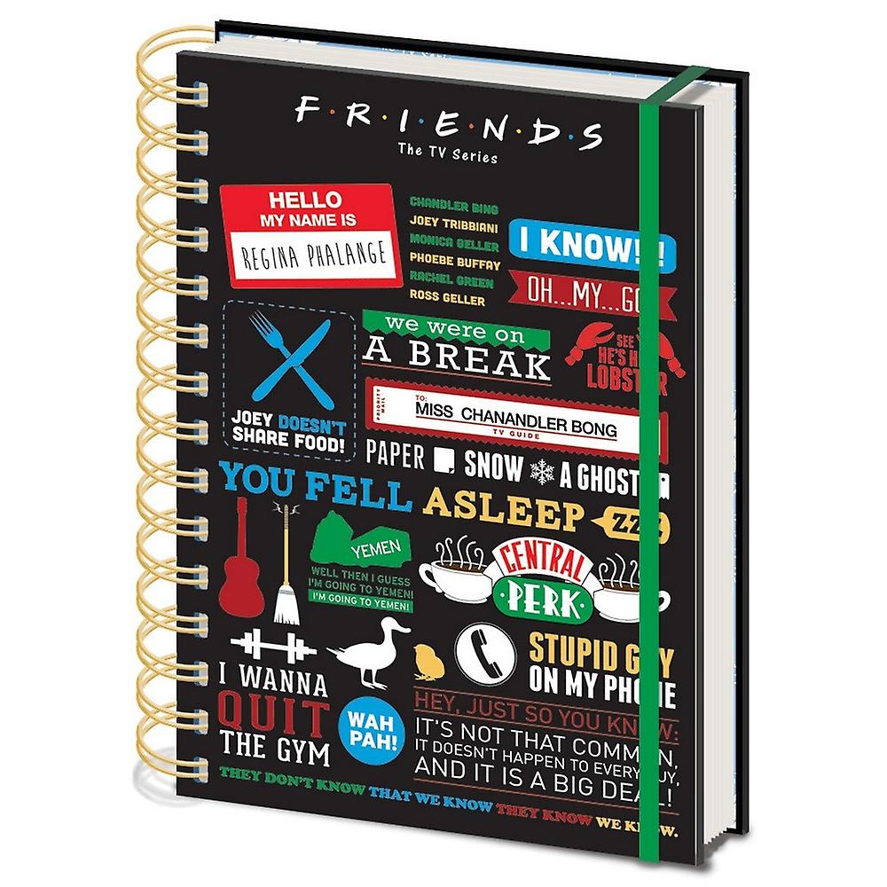 Friends Infographic A5 Wirebound Notebook