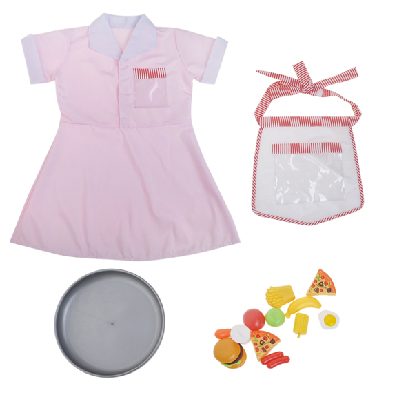 TOPTIE Waitress Role Play Costume Set for 3   6 Ye...