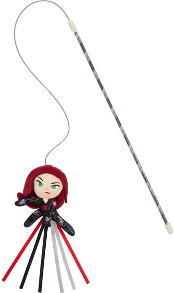 Marvel 's Black Widow Teaser Wand Cat Toy with Catnip