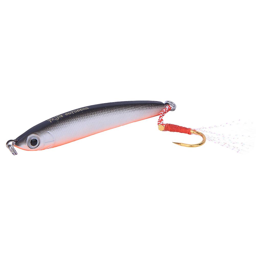 Single Hook 6.5cm Submerged Type Hard Bait Lure With Feathers Fishing Accessory1#