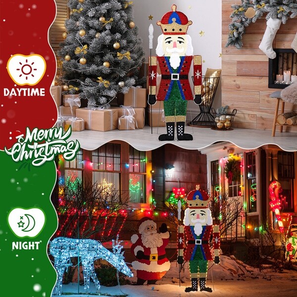 2D Nutcracker Christmas Yard Lighted Decoration