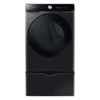  7.5 cu. ft. Stackable Vented Gas Dryer with Smart Dial and Super Speed Dry in Brushed Black DVG50A8600V