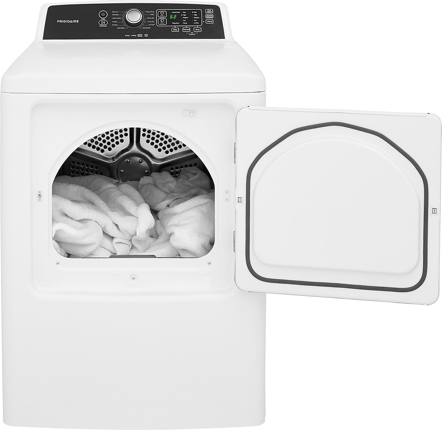 Frigidaire 6.7 Cu. Ft. White Freestanding Gas Dryer