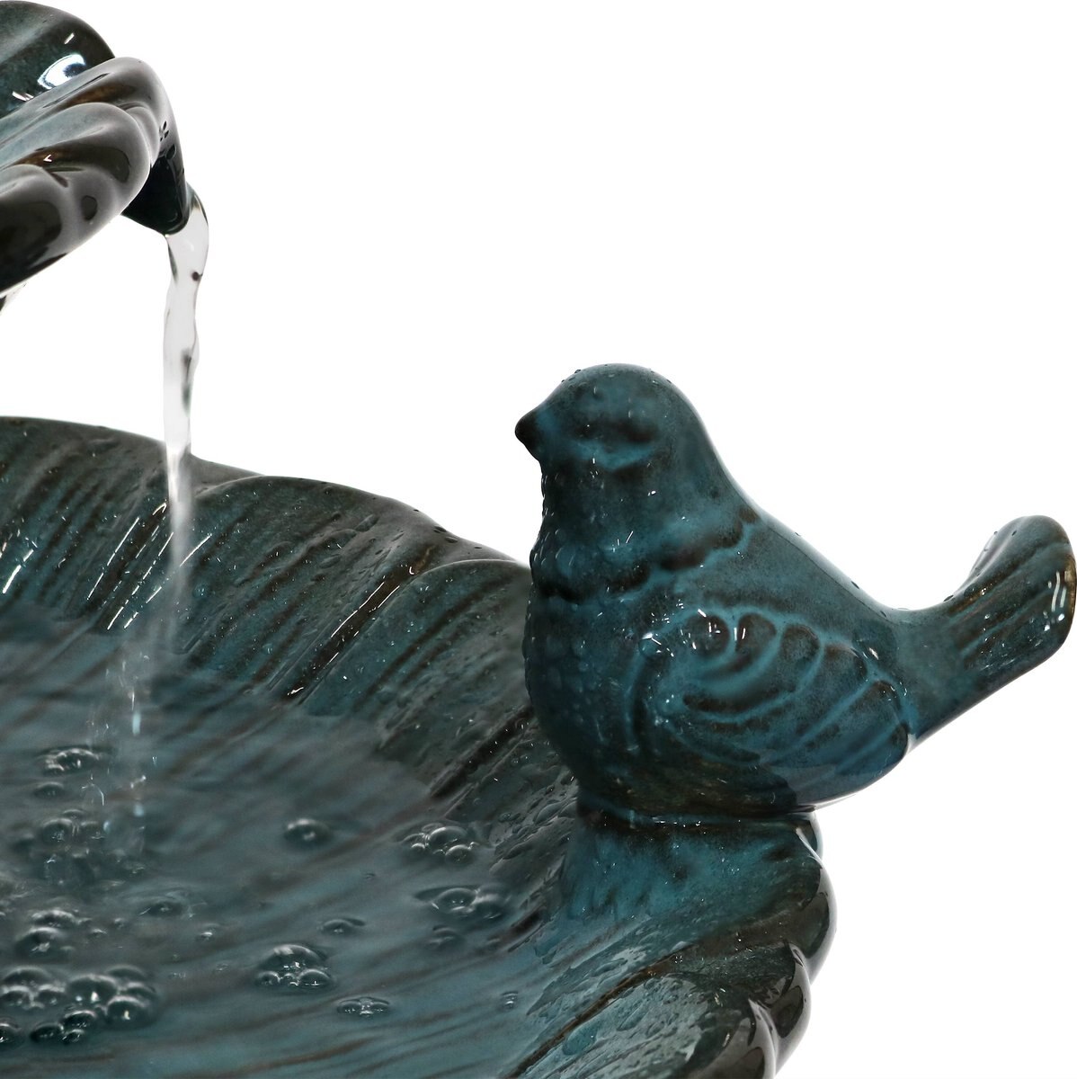 Sunnydaze Decor 2-Tier Resting Birds Ceramic Outdoor Water Fountain