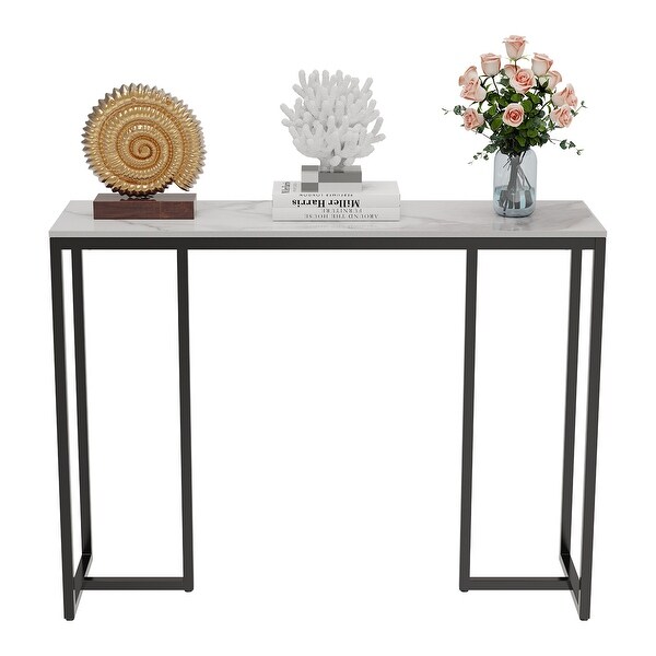 Modern Marble Entryway Console Table - W 39.4