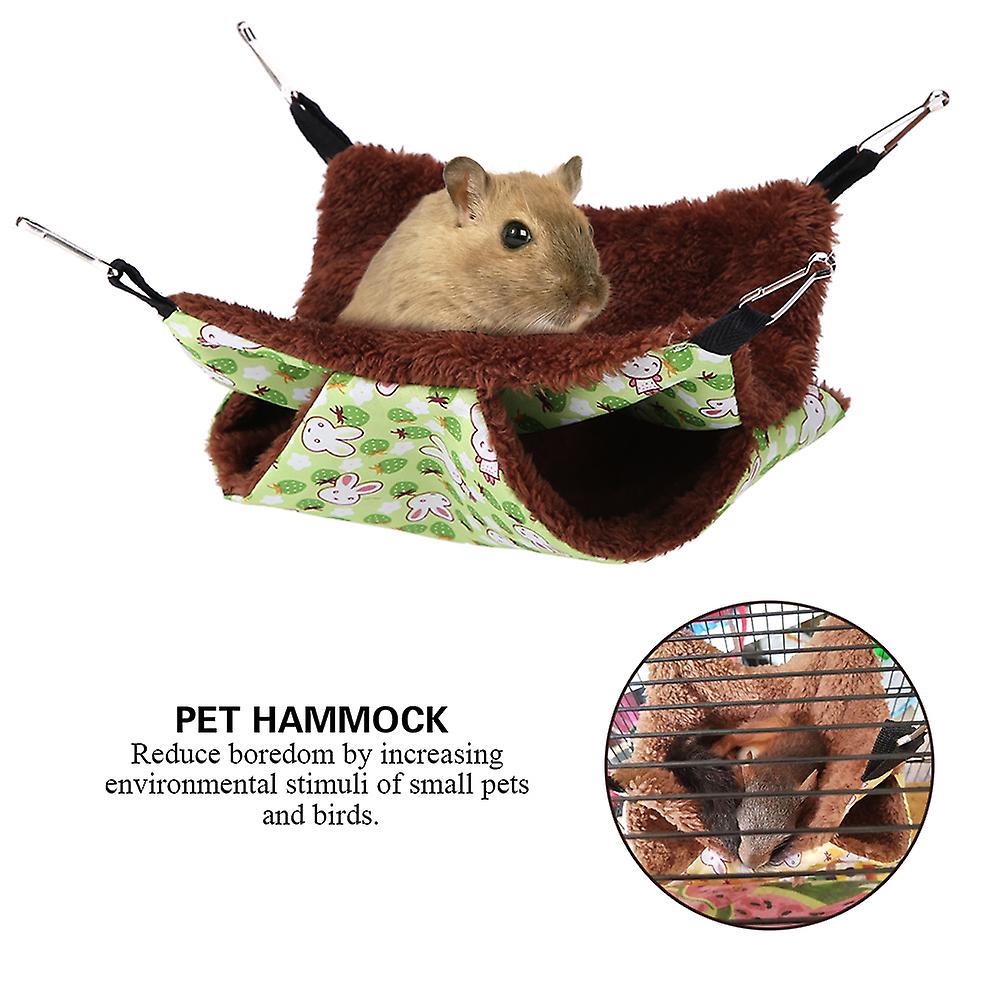 Soft Dual Layer Pet Hammock Hanging Bed Pet Blanket For Small Animals 20 * 20cm