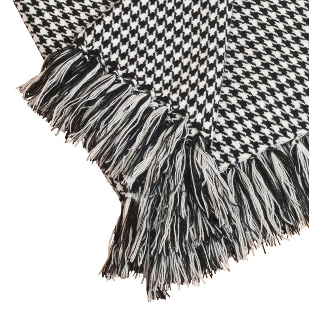 Black Houndstooth Throw 50 quot x60 quot