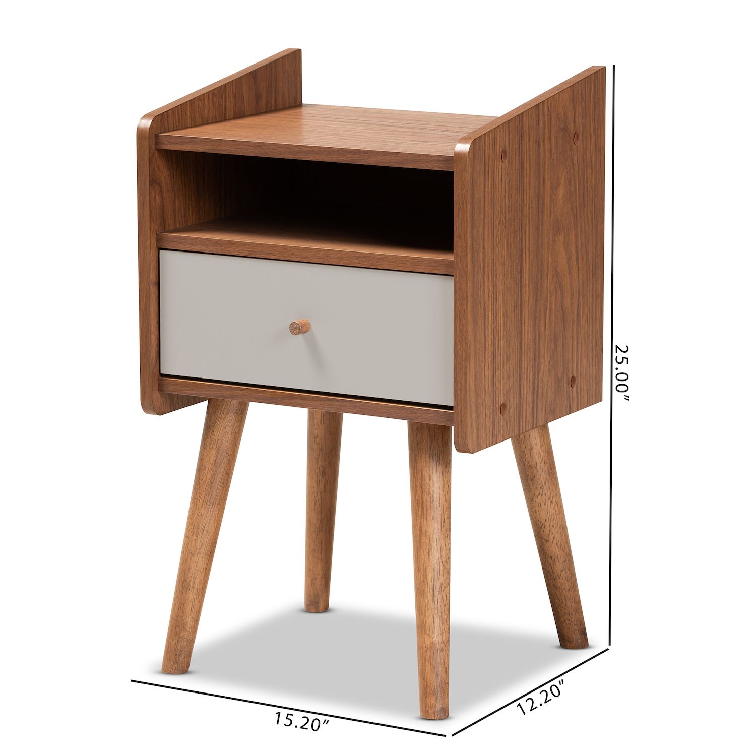 Baxton Studio Elario Nightstand Table