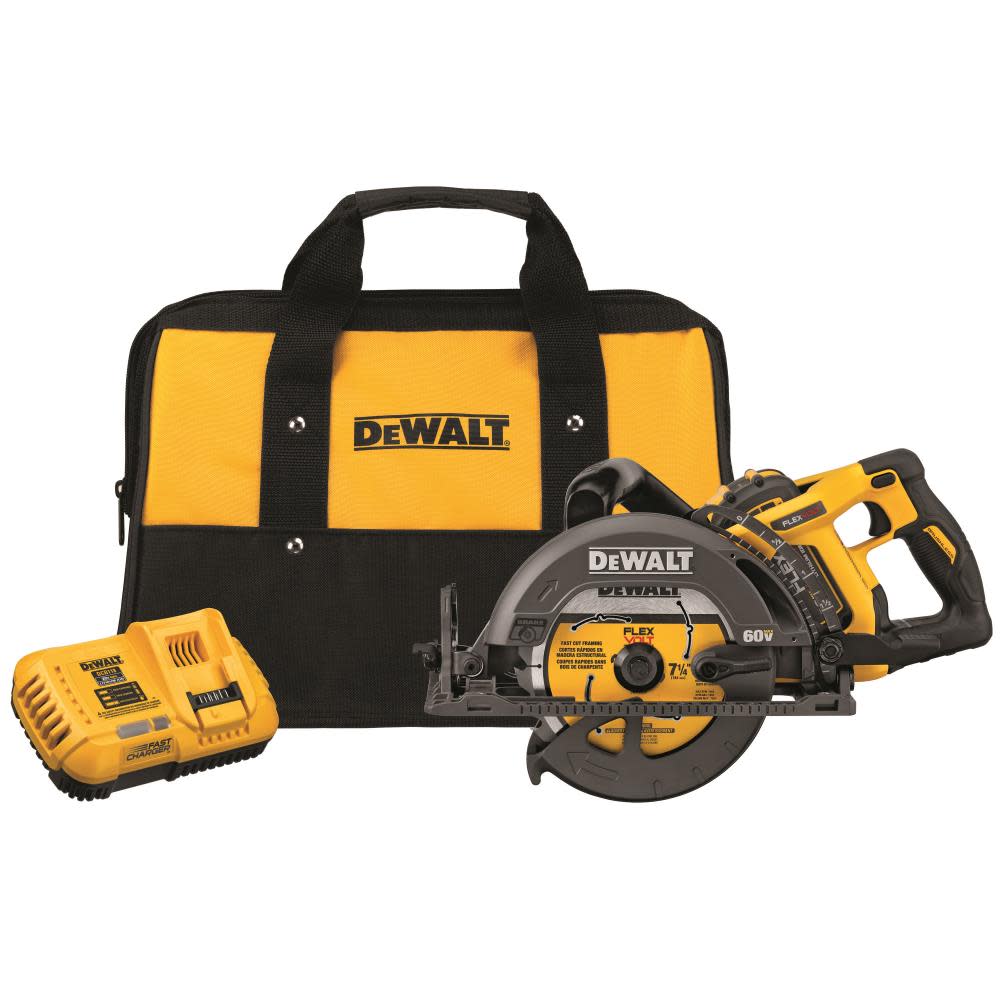 DEWALT FLEXVOLT 60V MAX* 7-1/4 Worm Drive Style Saw (9.0Ah Battery) Kit DCS577X1 from DEWALT