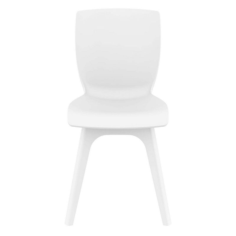 33.5 White Solid Refined Patio Dining Chair