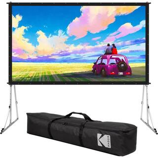 Kodak 120 in. Projector Screen Portable Projector Screen and Stand with Carry Bag RODPJSFFSG120