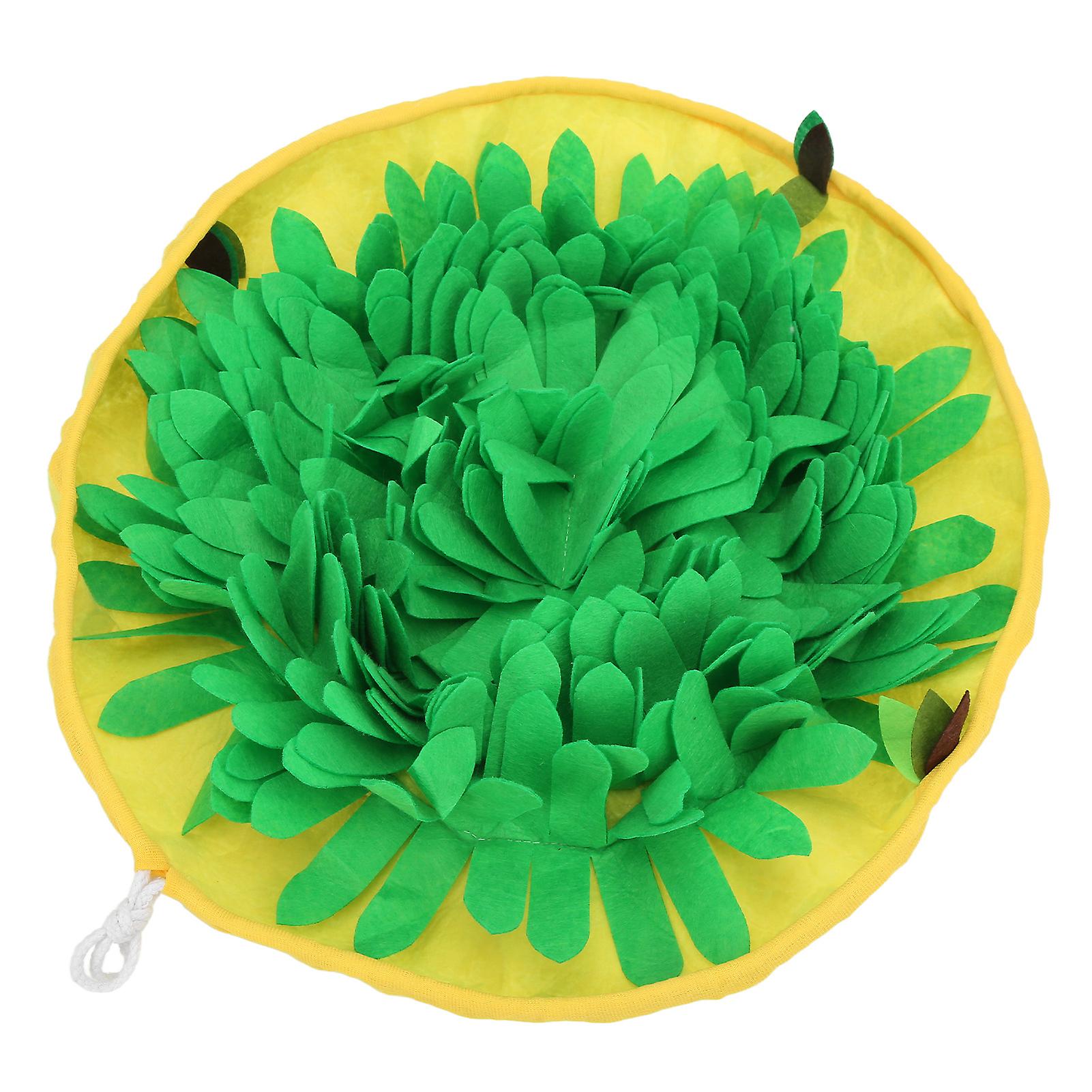 Dog Sniffing Pad Prevent Slip Boredom Relief Interactive Adjustable Pet Feeding Snuffle Bowl Mat For Puppy Catsyellow