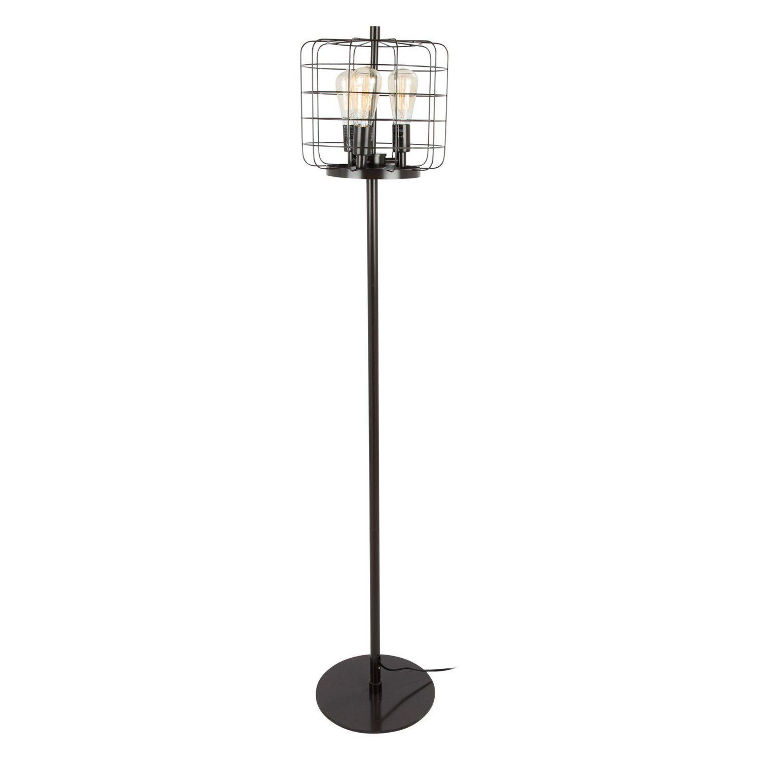 LumiSource Indy Cage Industrial Floor Lamp