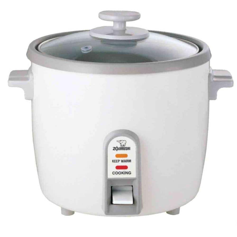 Zojirushi 6-Cup White Rice Cooker with Stainless Steel Steaming Tray NHS-10