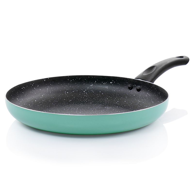 Oster Cocina Luneta 11.5 Inch Aluminum Nonstick Frying Pan in Teal