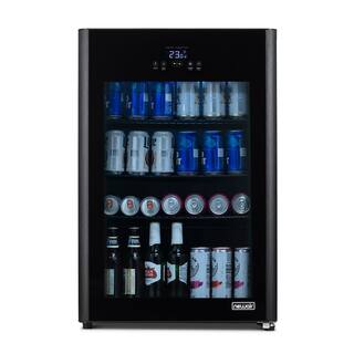 NewAir Beverage Froster 22 in. 125 (12 oz.) Can Freestanding Cooler Beverage Fridge Chills Down to 23 w Party and Turbo Mode NBF125BK00