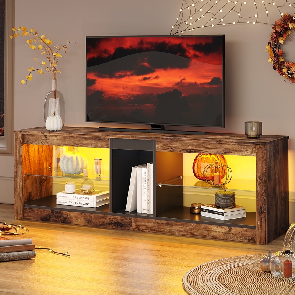 55 inch Entertainment Center LED TV Stand up to 65 Inch TVs for Living Room   55 inches