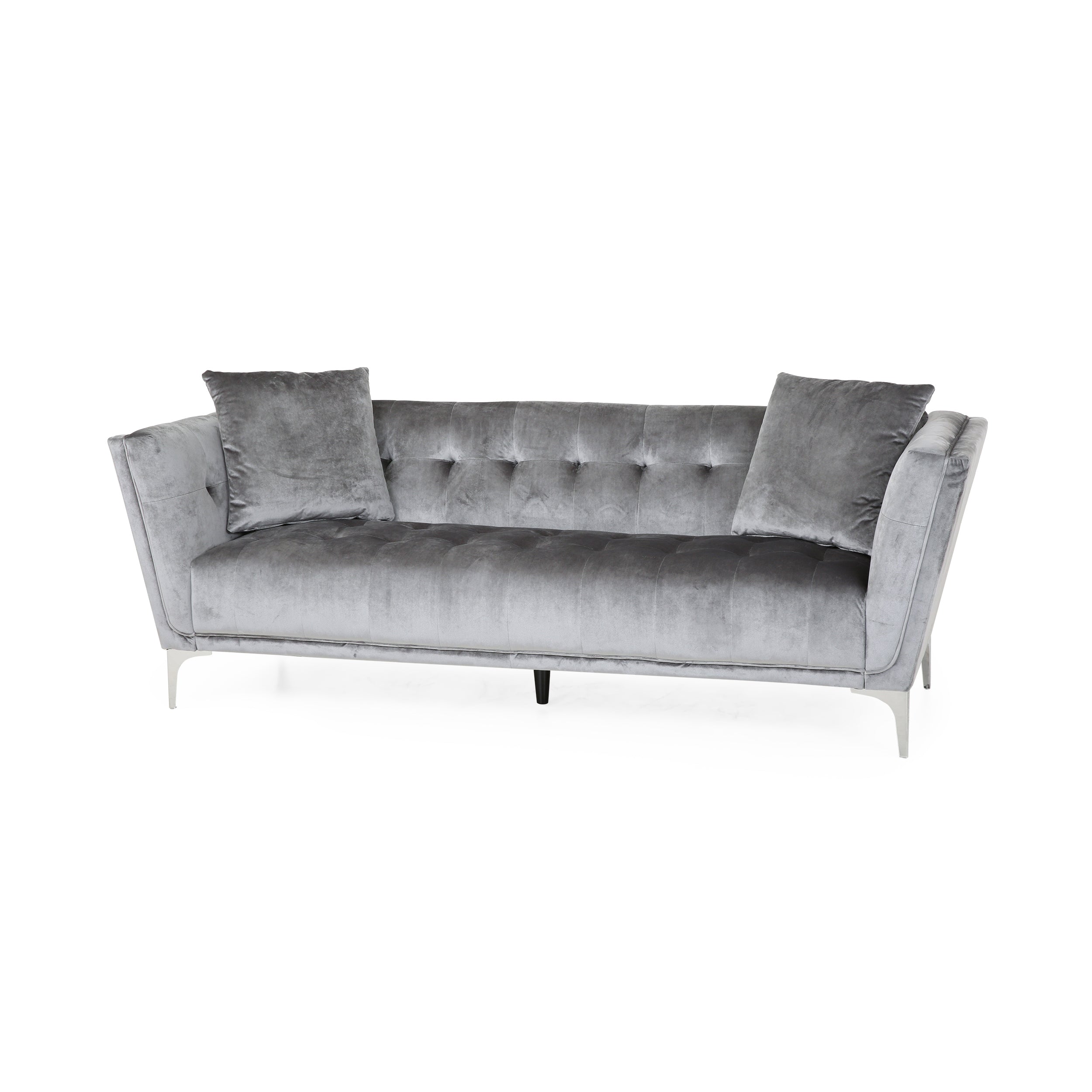 Ryliegh Modern Glam 3 Seater Velvet Sofa