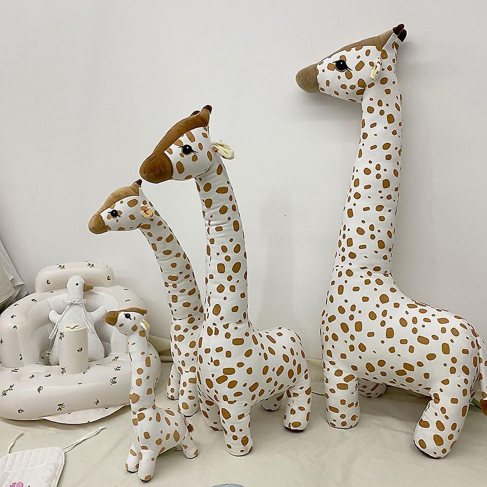 Giraffe Plush Toys Cute Soft Cartoon Giraffe Doll Children Friends Birthday Holiday Gift Brown 40cm