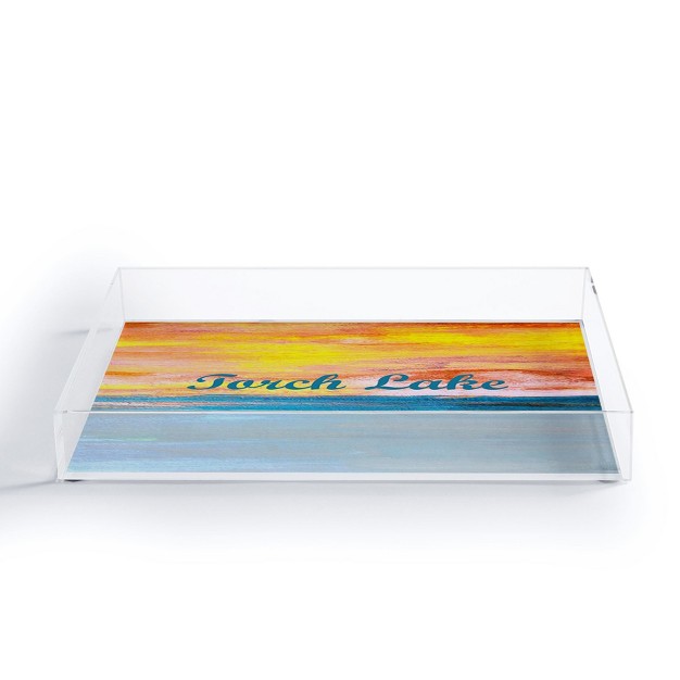 Studio K Originals Torch Lake Sunset Dream Ii Acrylic Tray Deny Designs