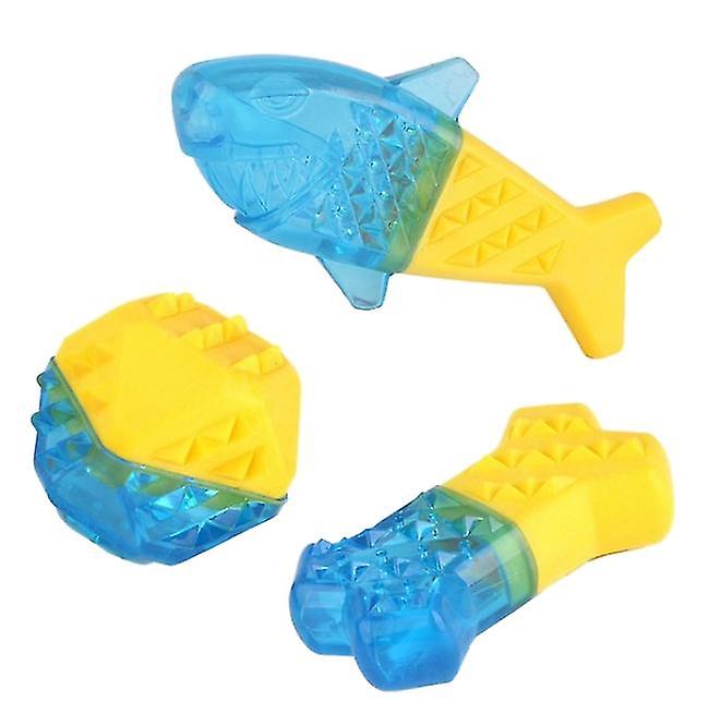 Dogs Teether Cooling Chew Toys， Freezable Pet Teething Toys(3pcs)