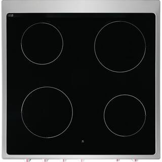 Frigidaire 24 in. Freestanding Electric Range in Stainless Steel with 4 Smoothtop Elements FCFE2425AS