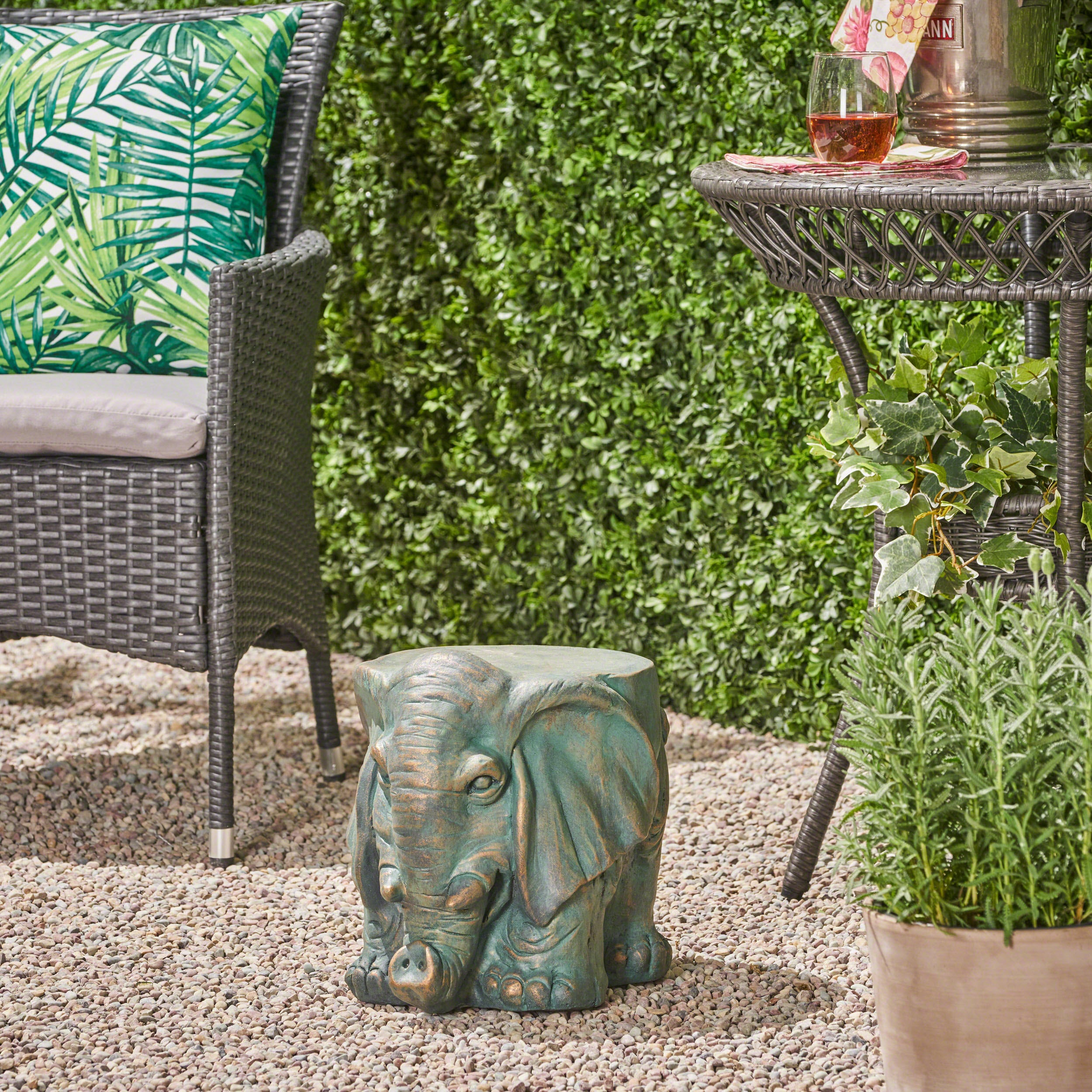 Salome Elephant Garden Stool