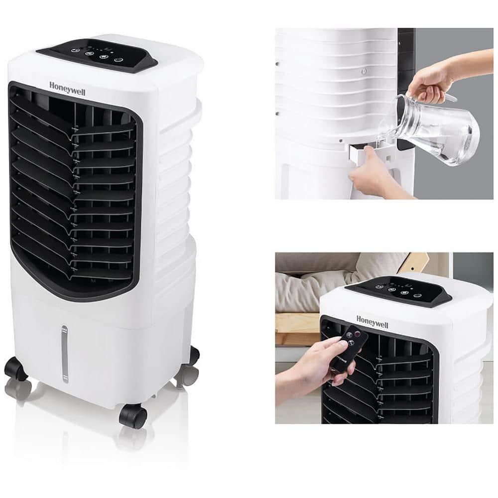 Honeywell 200 CFM 3 Speed Portable Evaporative Air Cooler Quiet Low Energy Compact Spot Fan and Humidifie