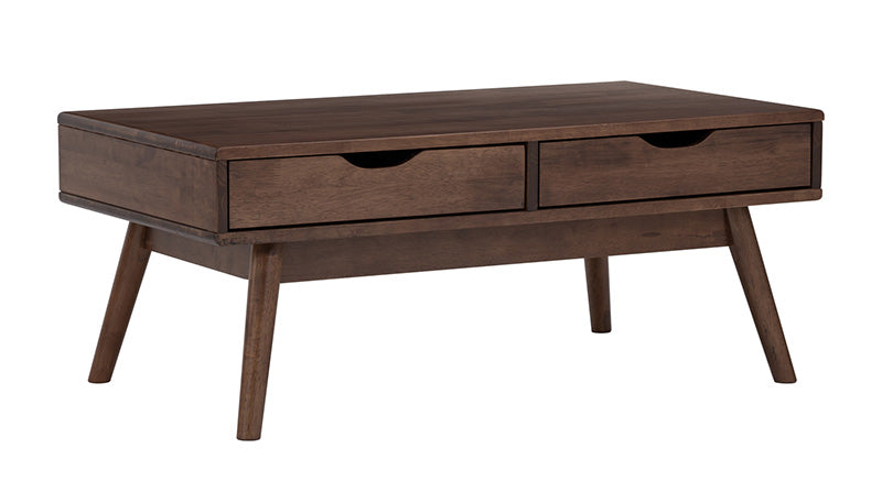 LAMAR Coffee Table with 2 Drawers 106cm - Walnut