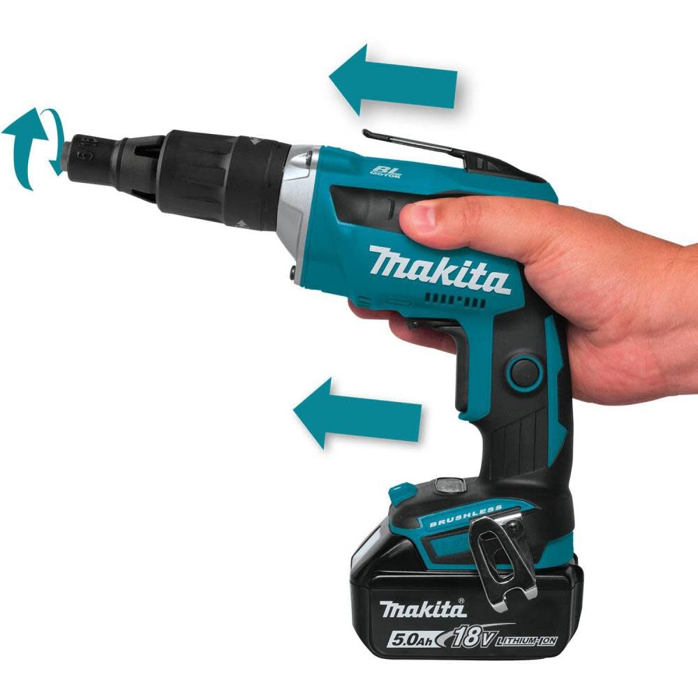 Makita 18V LXT Lithium-Ion Brushless Cordless 2500 RPM Screwdriver Kit (5.0Ah) XSF05T from Makita