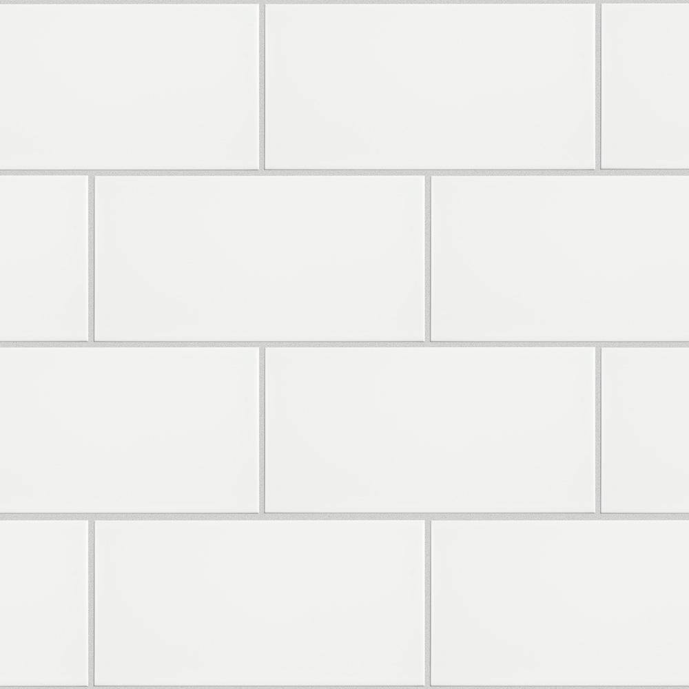 Merola Tile Projectos White 3-78 in. x 7-34 in. Ceramic Floor and Wall Tile (11.0 sq. ft.Case) FRC8PRNM